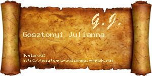Gosztonyi Julianna névjegykártya