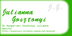 julianna gosztonyi business card